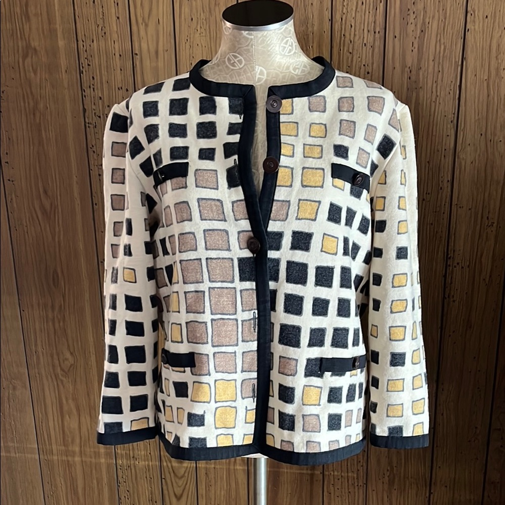 Elegant Women's Geometric Blazer vintage size 12